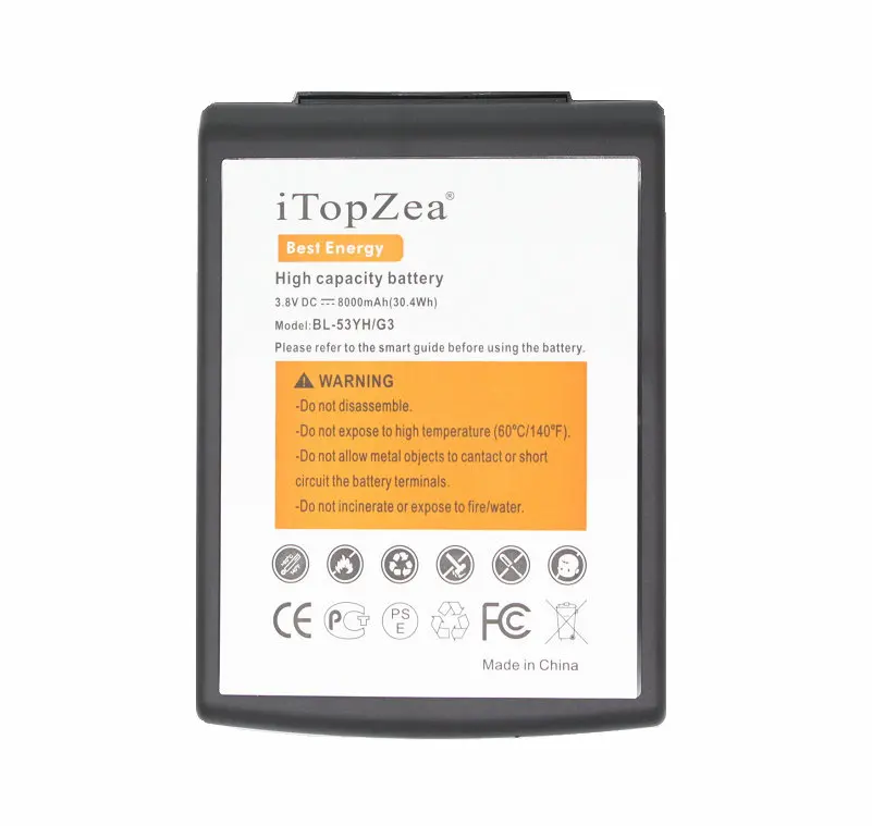 ITopZea 2x8000mAh BL 53YH Аккумулятор для LG G3 D855 D858 D859 F400 F460 D830 D850 D851 VS985 LS990 расширенный