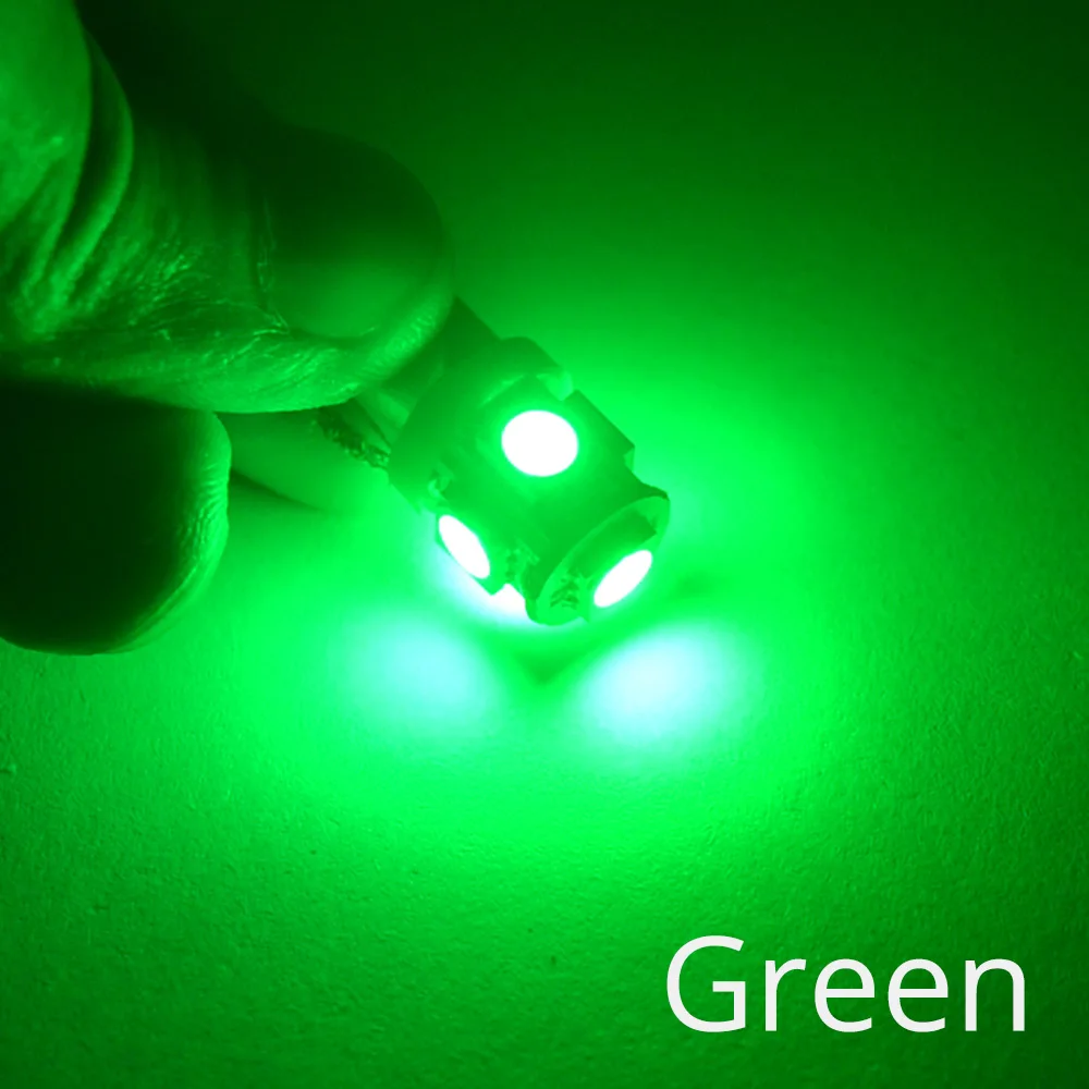 5SMD Green Автомобильные светодиодные дверные огни Ba9s 5Smd 9Smd 13Smd 5050 T4W 182 145 автомобильные габаритные лампы Автомобильные светодиодные башенные лампы Хвостовая клиновая лампа света - Испускаемый цвет: 5SMD Green