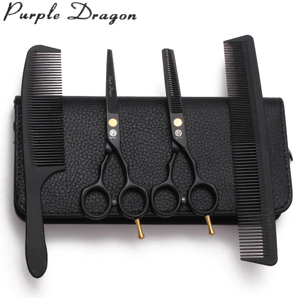 Suit 5.5&quot 16cm Z1104 Purple Dragon Hairdresser's Scissors Cutting Thinning Shears Professional Hair Add Combs | Красота и
