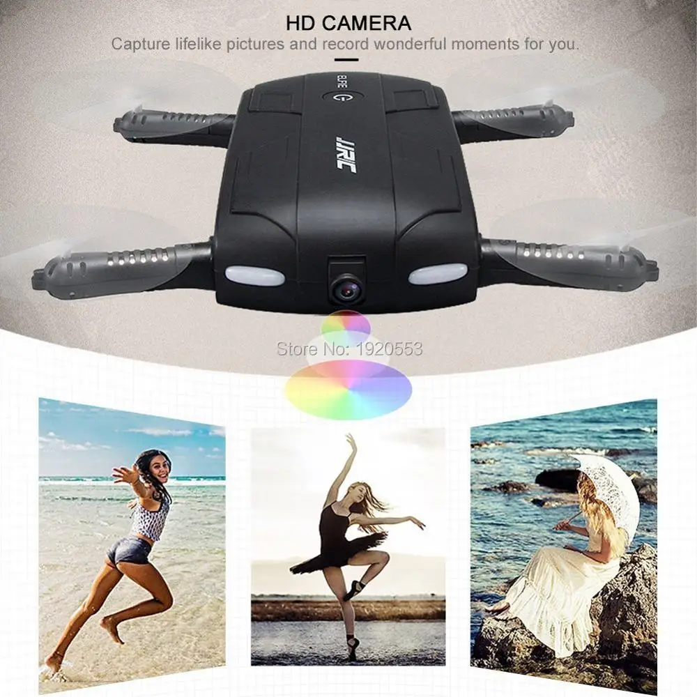 Карманный селфи Дрон JJRC H37 Elife складной портативный Wifi FPV с камерой 0.3MP управление