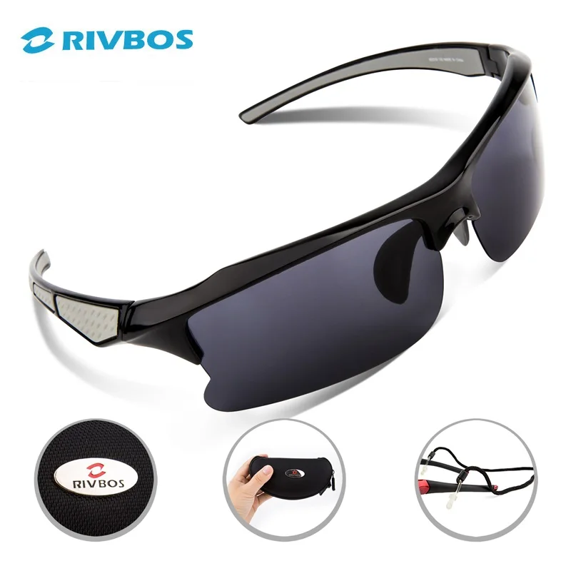 BlackGray RIVBOS Oculos Ciclismo велосипедные тактические очки для мужчин и женщин Gafas Ciclismo спортивный велосипед, Байк велосипедные очки RB0302 - Цвет: BlackGray