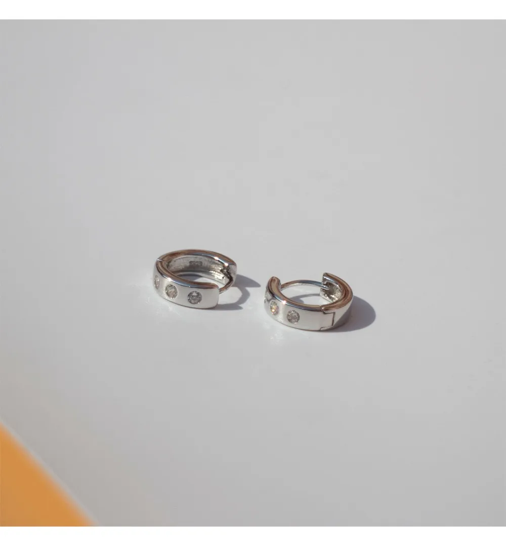 Серьги из стерлингового серебра 925 пробы, модные, циркониевые, Круглые, изогнутые, с широким вырезом, большие серьги, кость, дикий темперамент, тренд, женские серьги