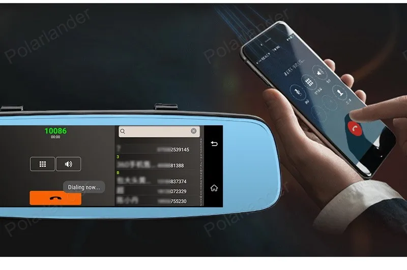 4 г Android 5.1 Видеорегистраторы для автомобилей GPS два объектива зеркало заднего