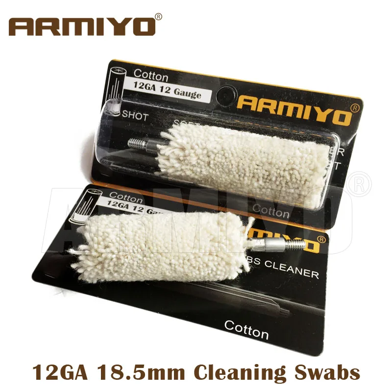 Armiyo 12GA 12 Калибр 18,5 мм баррель очиститель для хлопка чистящие тампоны винт Резьба Размер 8-32 Shot охотничьи принадлежности