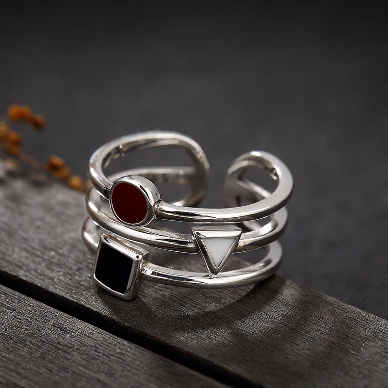 Серебряное кольцо S925 в стиле ретро простое модное женское кольцо|ring silver|s925 silverladies rings |