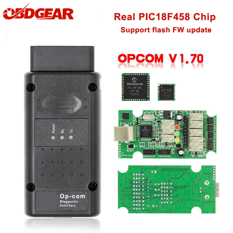 Опель OP com V1.70 диагностический сканер для автомобиля OBD2 Диагностический инструмент OP-com для Opel autoсканер с pic18f458 поддержка обновления