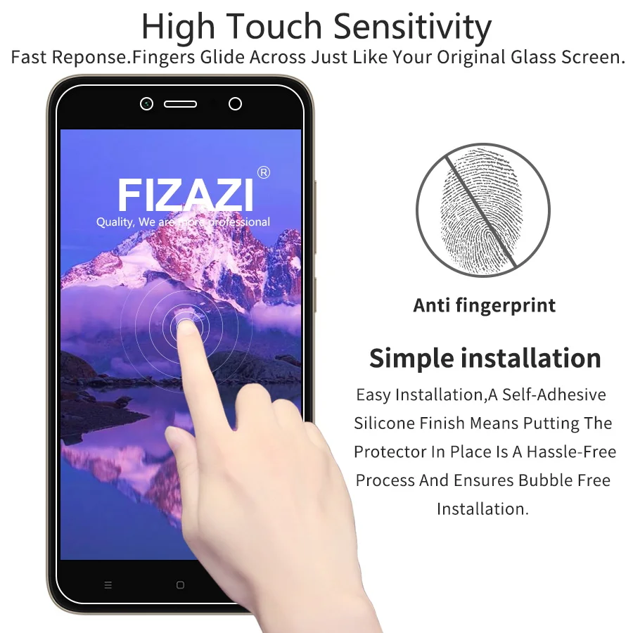 FIZAZI 2.5D закаленное Стекло Для Сяо mi красный Примечание 5A премьер Ясно Защитная