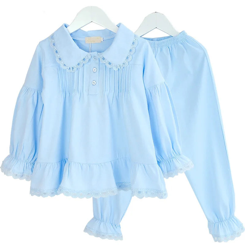 

Girls Pajama Sets 2020 spring autumn Kids Long Sleeve Top+Pant Pajama suits 2Pcs Baby girls Sleepwear Children Clothing 2-10Year