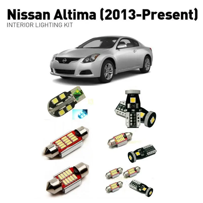 Светодиодные внутренние фары для Nissan altima 2013 + 11 шт. светодиодные автомобилей