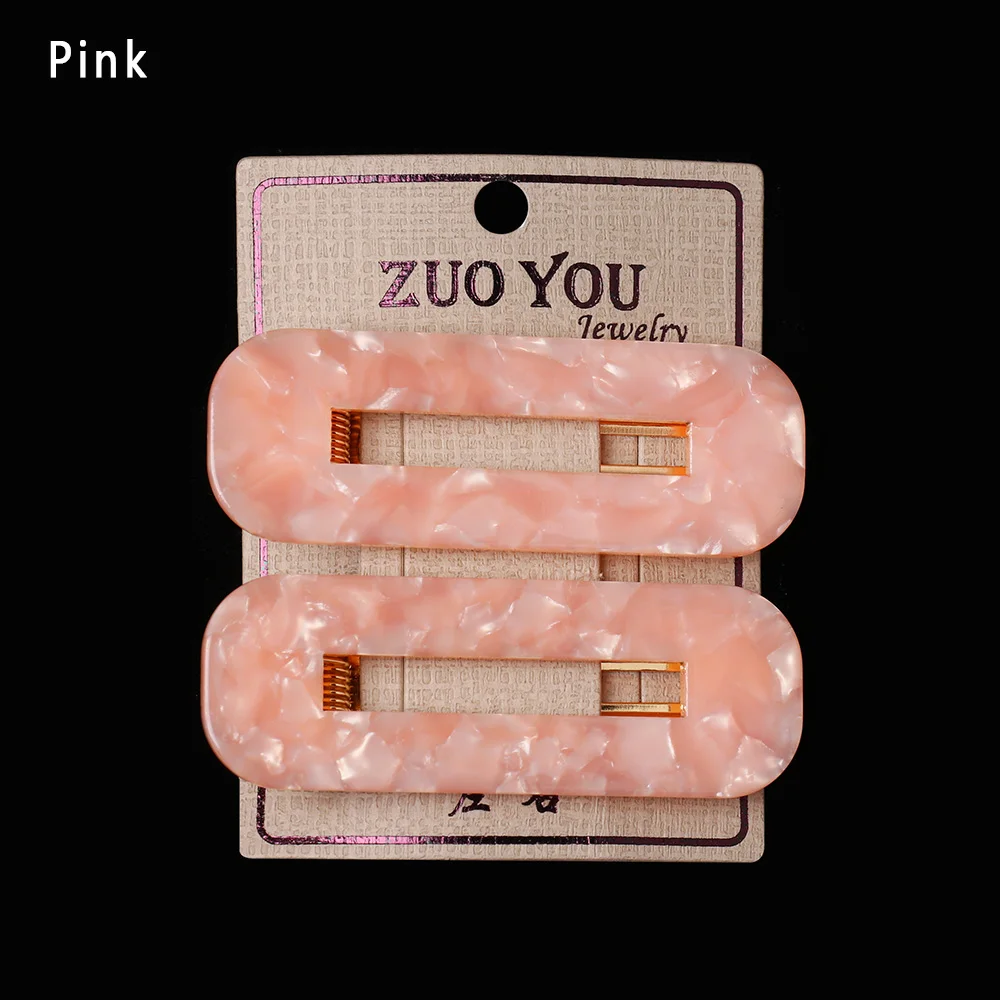 pink 2 шт., японские женские заколки для волос с уксусной кислотой, заколки для волос с леопардовым принтом, заколки-капельки для девочек, заколки для волос, аксессуары для волос - Цвет: pink