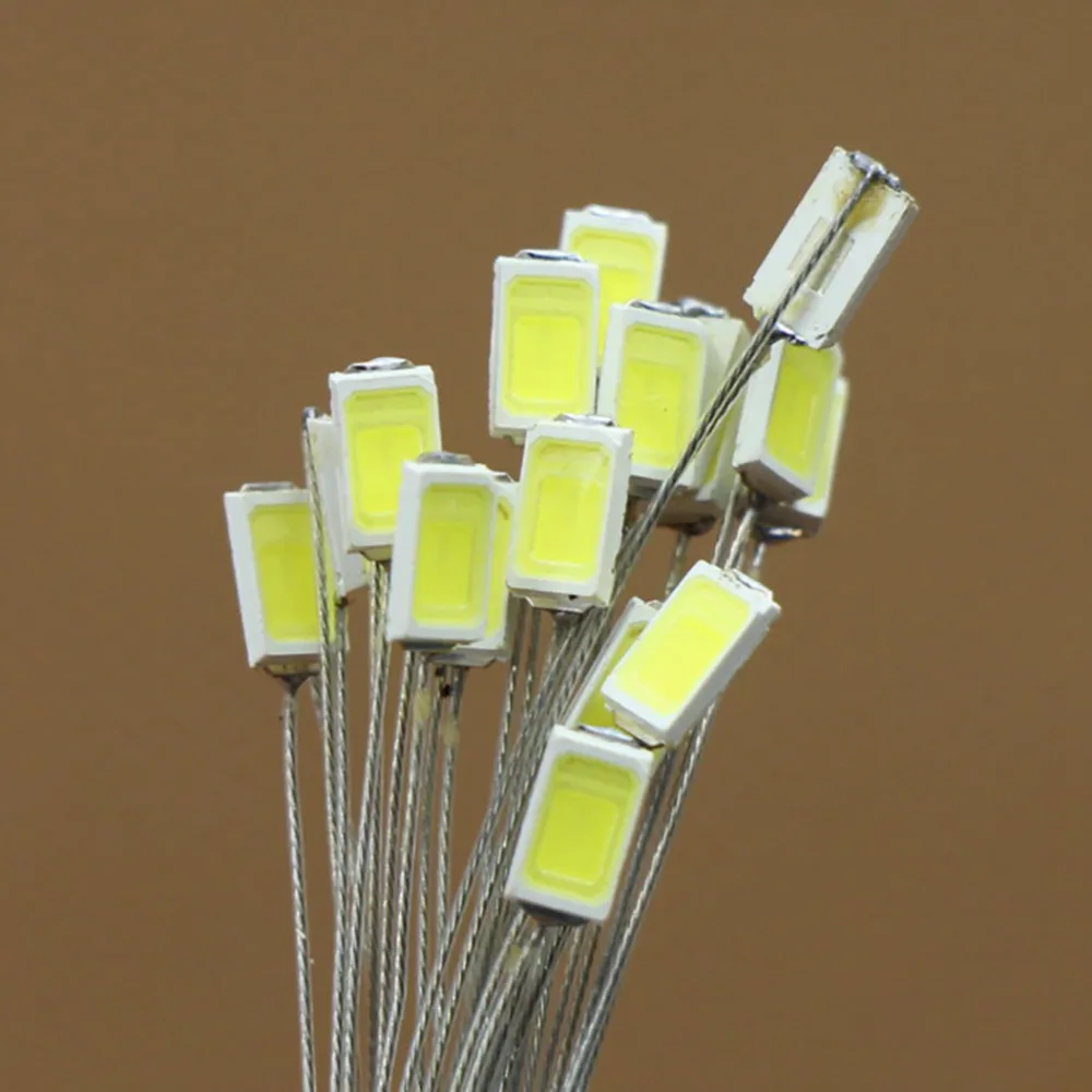 T5730 20 шт Предварительно Проводные провода SMD Led припаянные micro litz 5730 Новый 3 в яркий