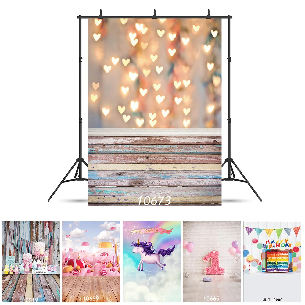 Фоны Heart Bokeh настенный фон для фотосъемки фоны дети ребенок день рождения