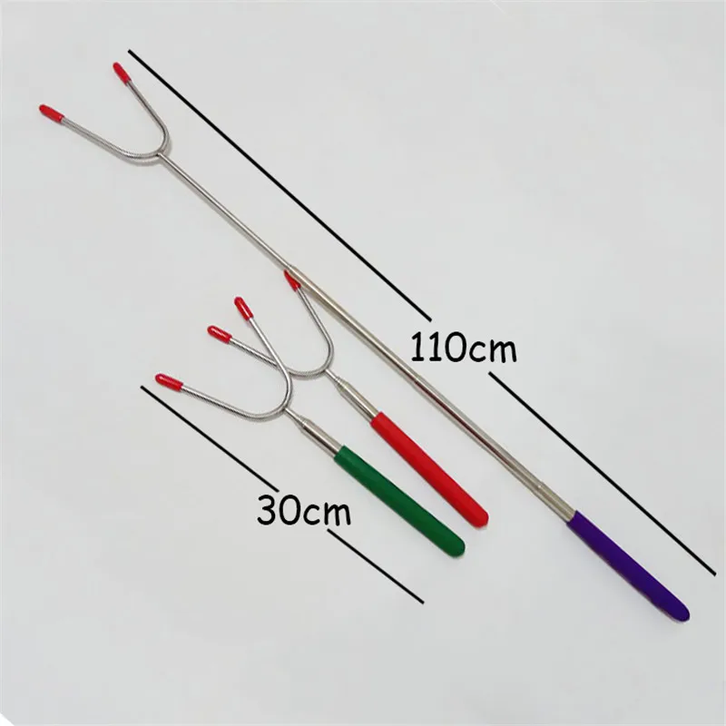 Растягивающиеся барбекю шампуры для мясо Prod силиконовая ручка вилки длинные