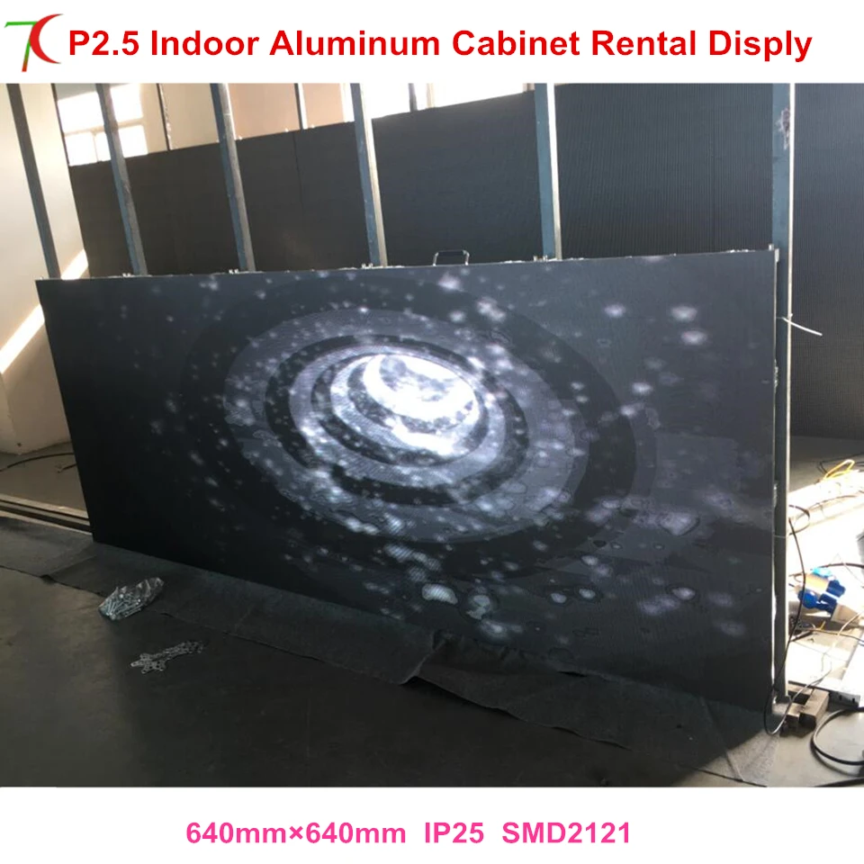 P2.5 SMD Крытый полноцветный 640x640 мм Прокат реклама экран шкаф стеновая панель led