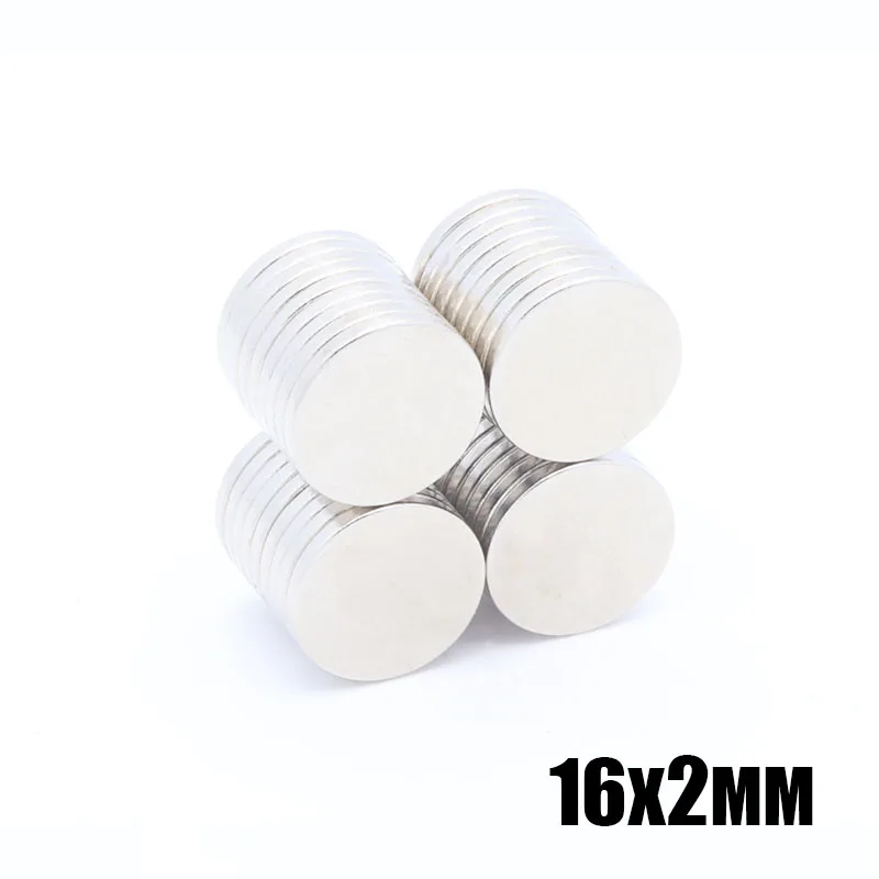 

100pcs 16x2 mm neodymium magnet 16x2mm N35 Small Disc Round Super Strong magnets 16*2 mm Powerful Rare Earth Neodymium Magnets
