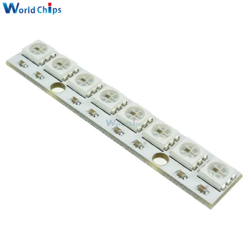 WS2812 WS 2811 5050 RGB модуль панели светодиодной лампы 5 в 8 битная Радужная светодиодная
