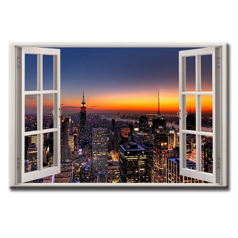 

Canvas Printings City night series Modern Style Cheap Pictures Decorative Wall Art Framed Prints Gift