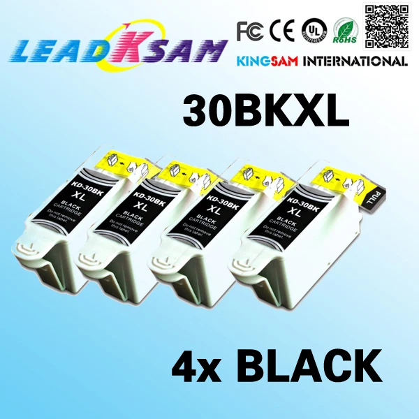 4x черные картриджи для Kodak30 30XL KD30 ESP C310/C110/C315 Office 2150 2170 | Компьютеры и офис