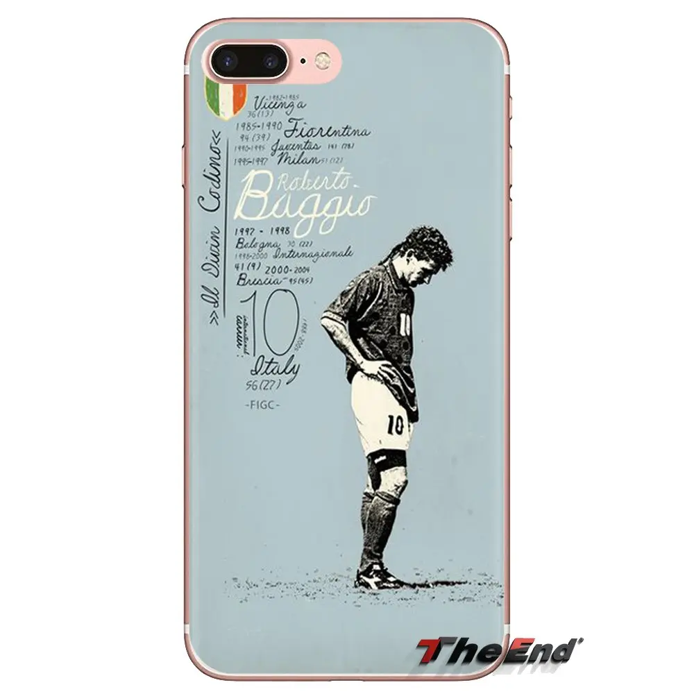 Итальянская Футбольная звезда rotto Baggio для iPod Touch Apple iPhone 4 4S 5 5S SE 5C 6 6S 7 8 X XR XS Plus MAX