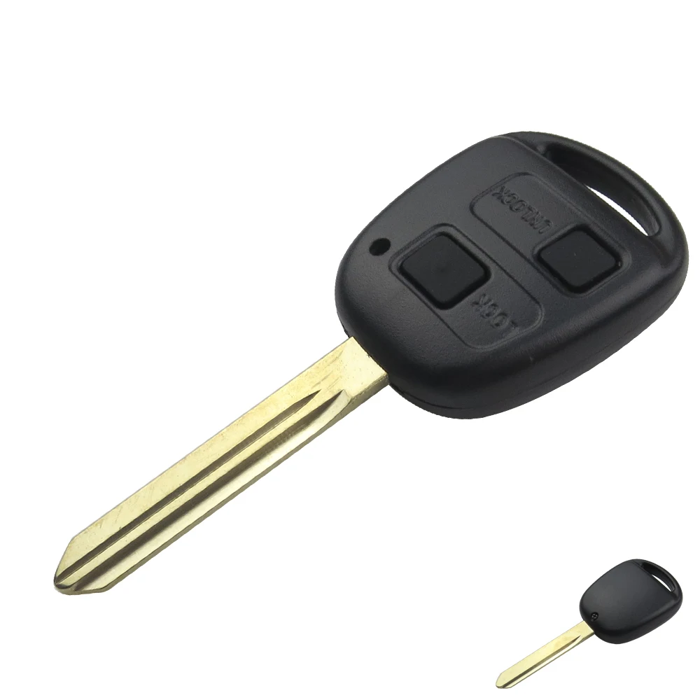 OkeyTech 2 кнопки Uncut Toy47 лезвие с резиновой кнопкой ключ колодки оболочки для Toyota Camry