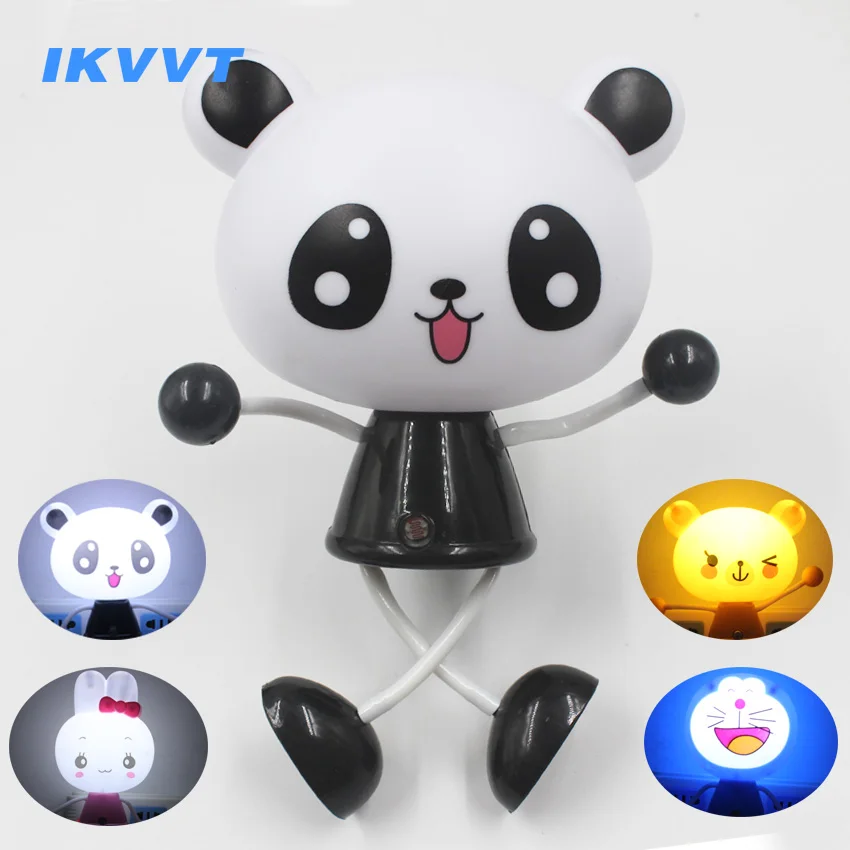 IKVVT светодиодный ночник AC220V Hello Kitty с вилкой ЕС и США для спальни дома декоративный
