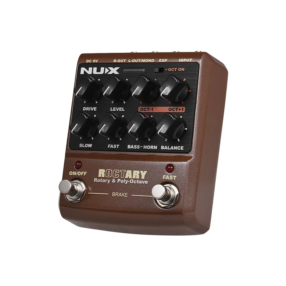 Ротационный акустический симулятор NUX roc5 FORCE 2 в 1 Stompbox и полифоническая Octave педаль