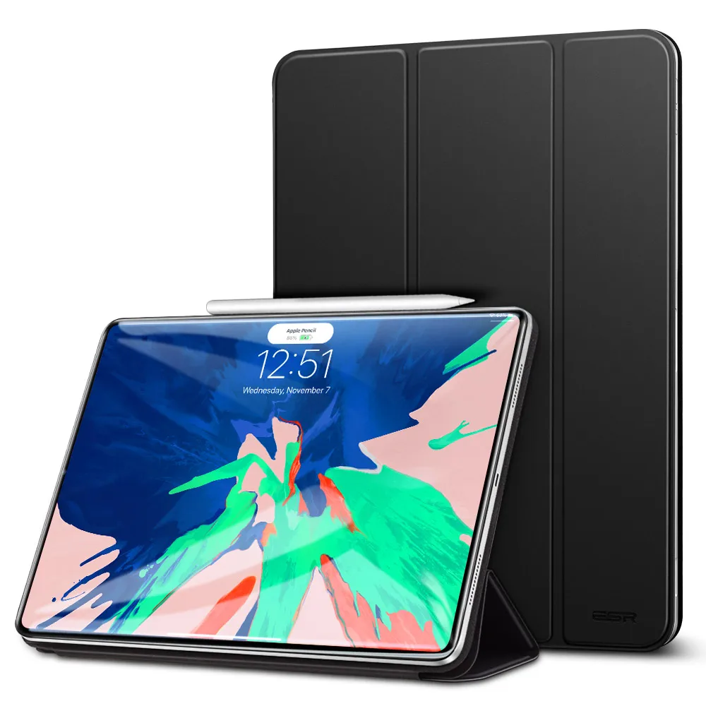 Магнитный смарт-чехол ESR для iPad Pro 12,9, чехол с тройной подставкой, Магнитный чехол с функцией автоматического сна/пробуждения, прорезиненное покрытие для iPad Pro12.9