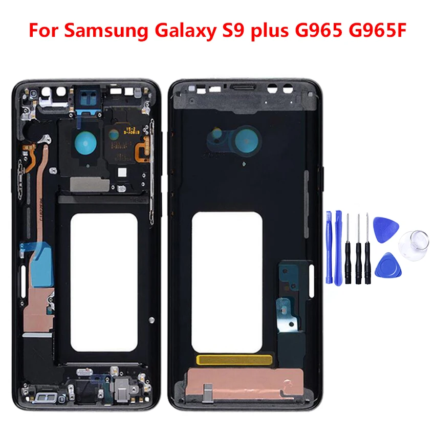 Для Samsung GALAXY S9 Plus G9650 задняя средняя рамка крышка корпуса Рамка Замена запасные