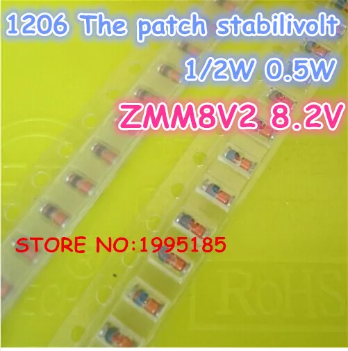 100 шт./лот ZMM8V2 8 2 V LL 34 1/2W 1206 SMD 0 5 W Кремниевые планарные зенерные диоды|smd 0.5w|smd 1206lot lot