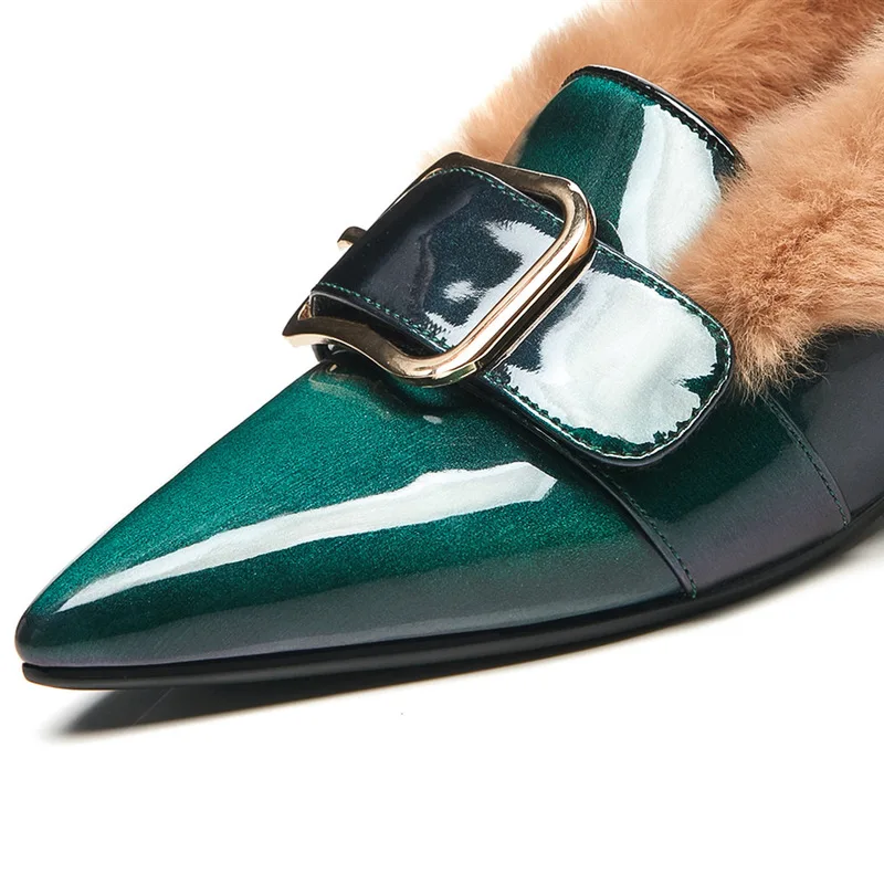 Женские туфли оксфорды на плоской подошве FUN VILLE теплые из натуральной кожи в