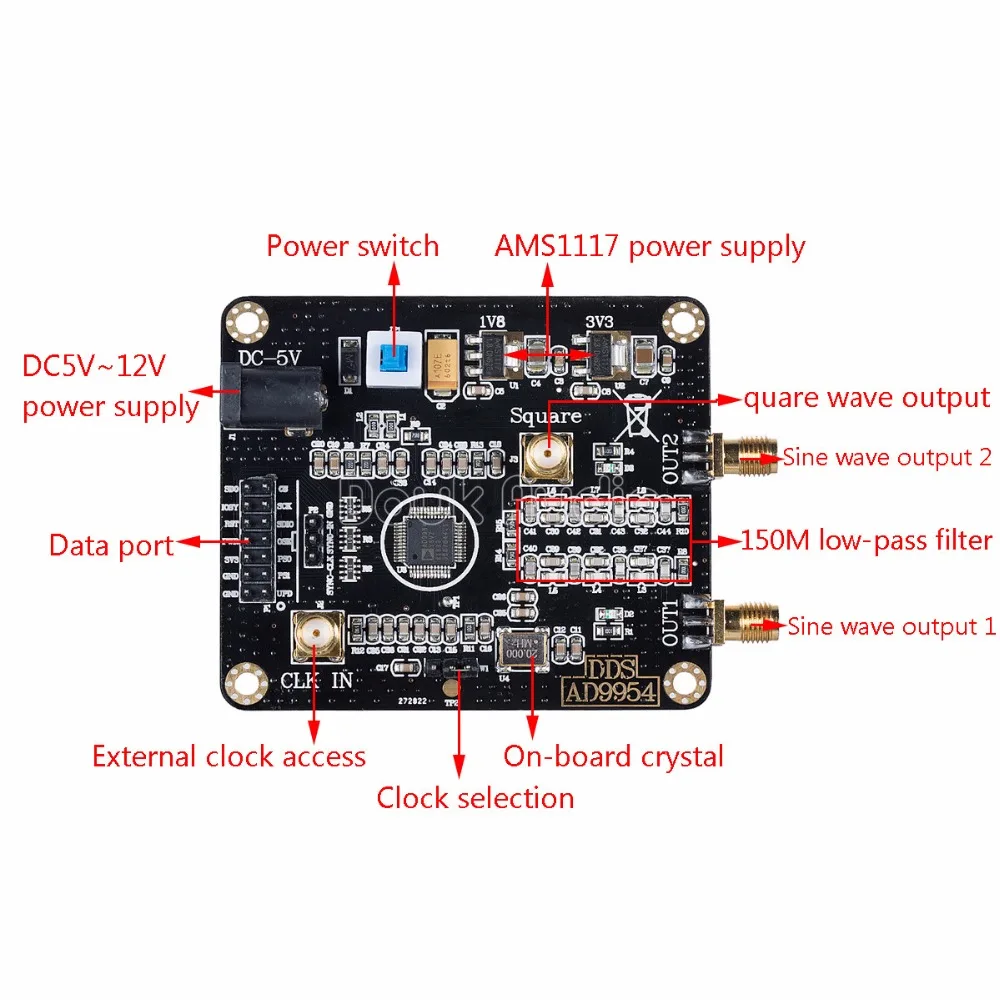 AD9954 DDS генератор сигналов модуль 400 м Частота RF источник сигнала развитие