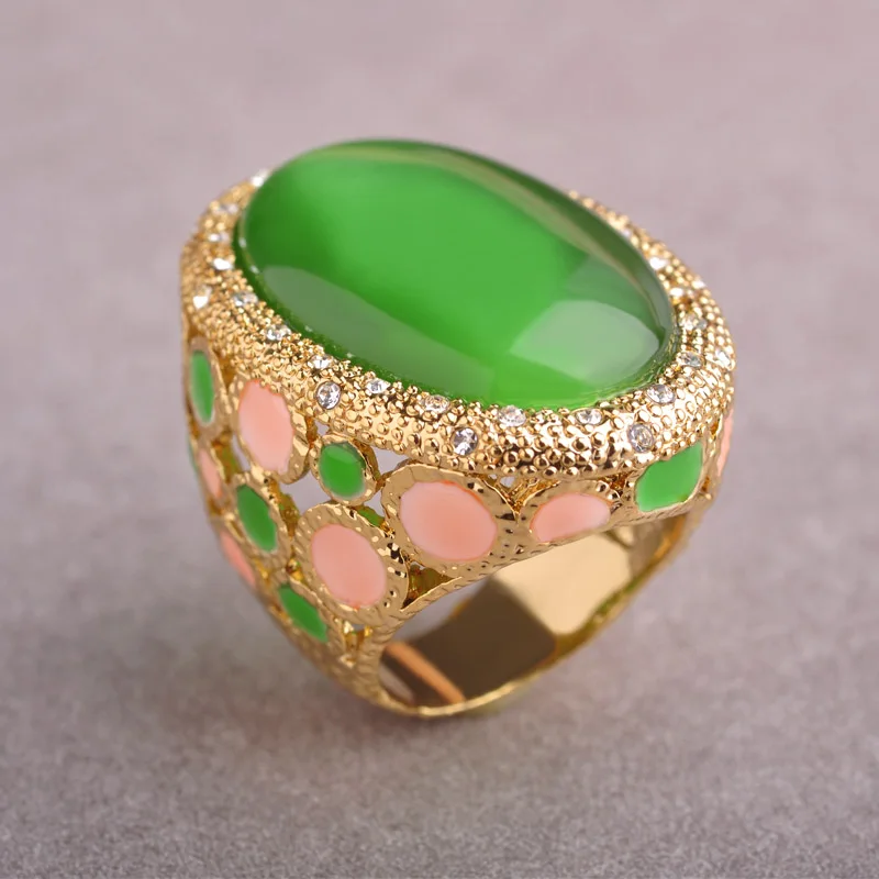 Женский ювелирный набор Blucome из сережек и колец золотого цвета с французскими