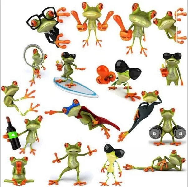 10 шт. 3D наклейки на зеркало заднего вида|car styling|frog stickersticker car |