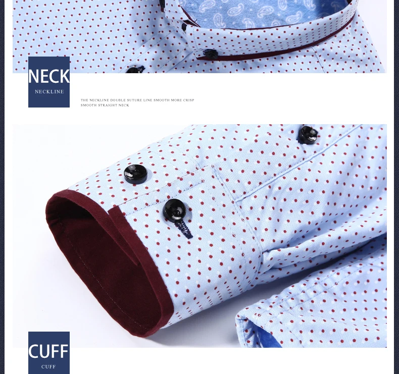 Lang мужская g Новая зимняя мужская рубашка в горошек с длинным рукавом Мужская модная повседневная рубашка мужская плотная теплая рубашка брендовая одежда