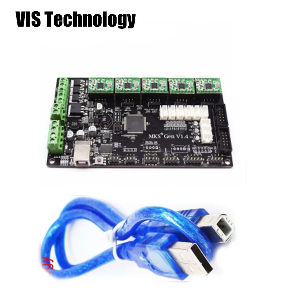 4 слойная плата контроллера PCB MKS Gen V1.4 интегрированная материнская Совместимость