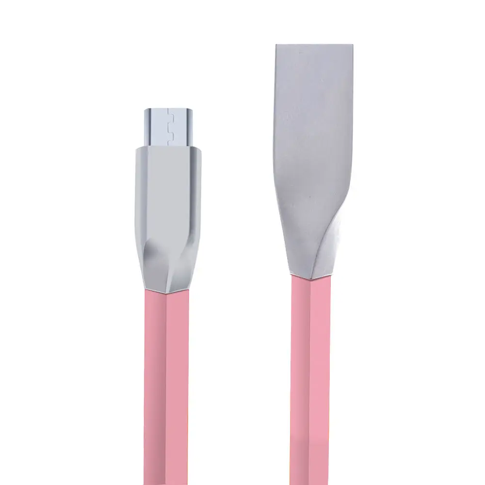 100 шт./лот Прочный TPE провода Micro USB синхронизации данных Универсальный цинковый