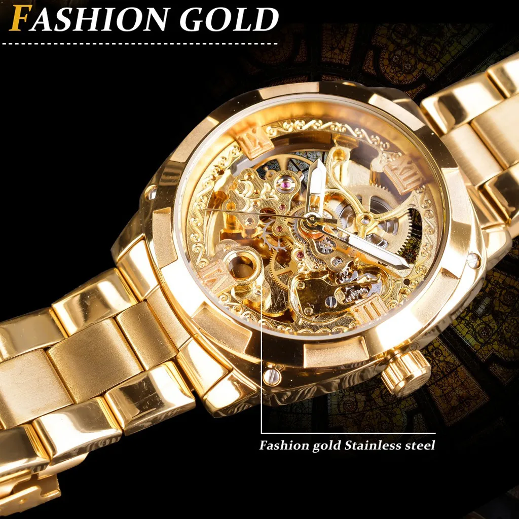 

Luxury Silver Men Watch Automatic Winding Mechanical Watch High Quality Stainless Steel Waterproof Watch For dropshipping relogi
