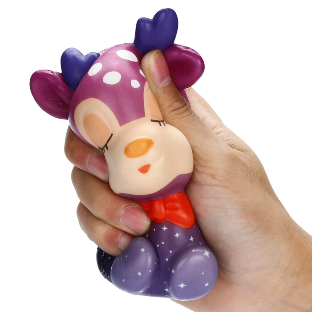 Мягкие игрушки Kawaii Рождественский олень медленно растущий крем
