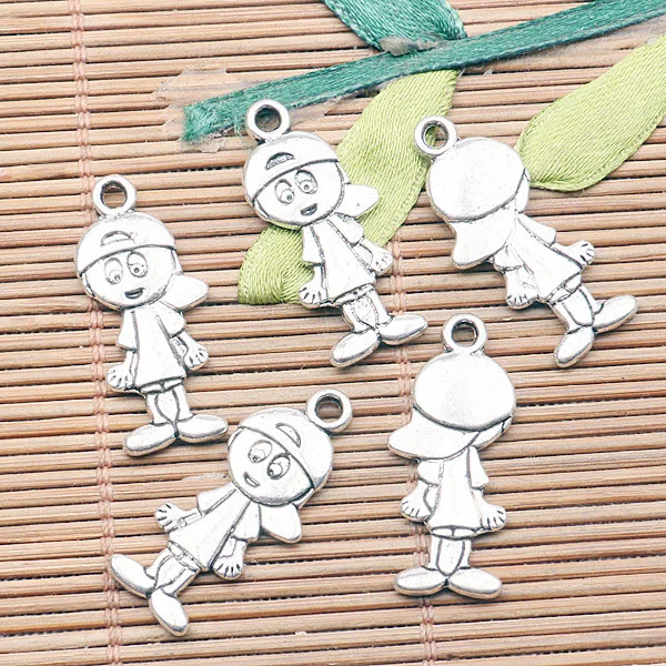 

24pcs tibetan silver color boy design charms H0274