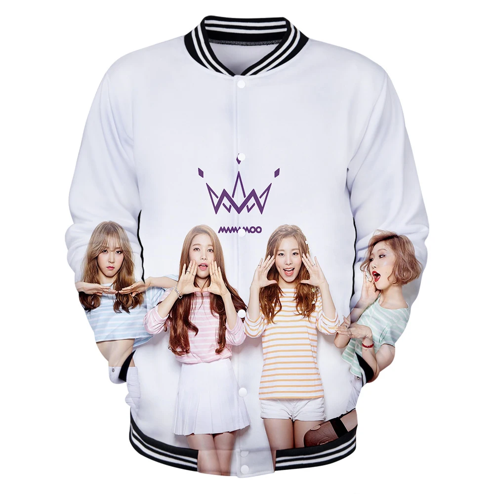 Бейсбольные куртки MAMAMOO с 3D принтом для мужчин и женщин модная куртка длинным