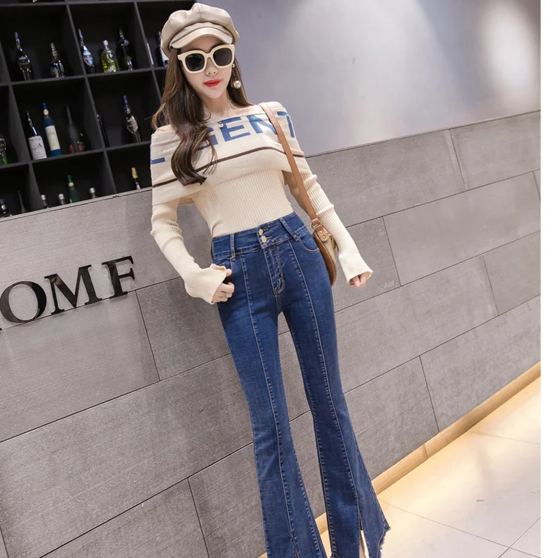 LISER сезон весна лето Ретро высокоэластичные Джинсы женские офисные пикантные