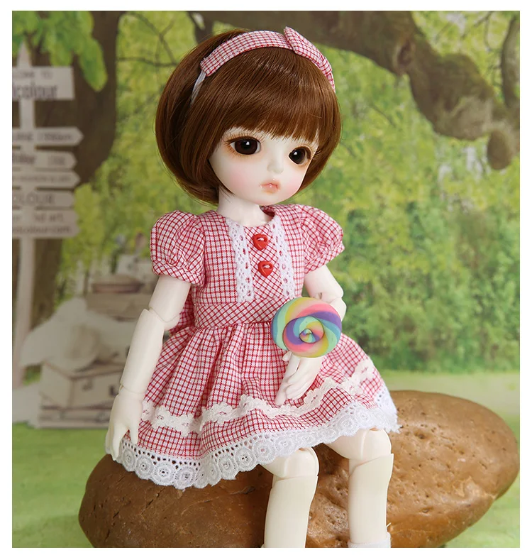 BJD одежда 1/6 для Littlefee или LCC тело хлопок конфеты милое платье красивая кукла наряд OUENEIFS кукла аксессуары