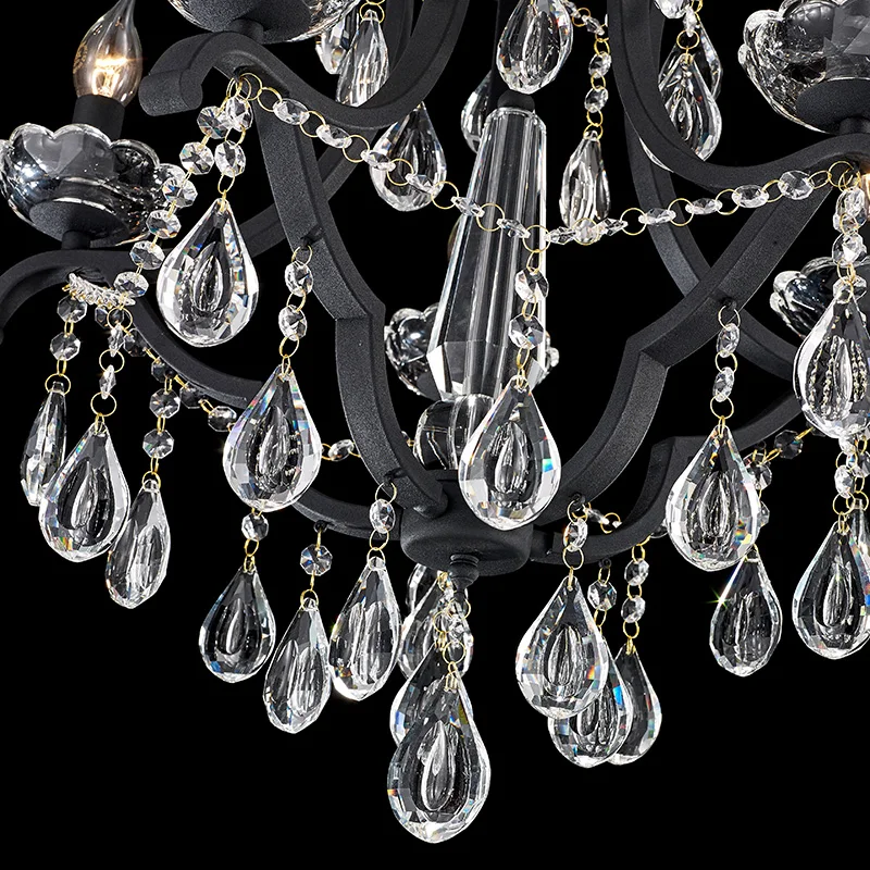 Хрустальная Лига американская кантри ретро железная хрустальная лампа