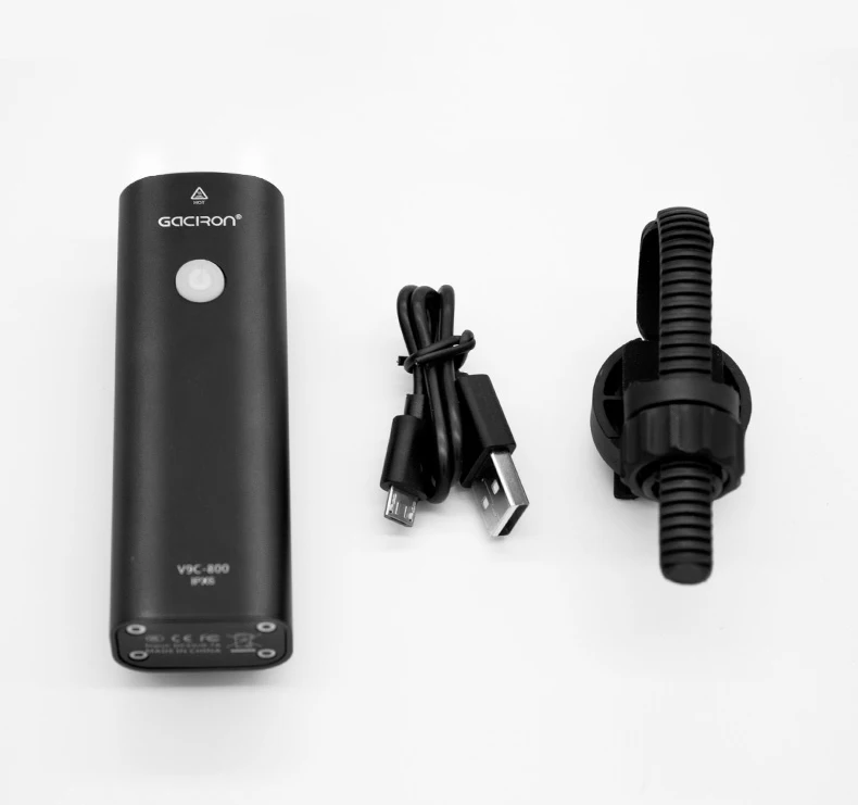 Gaciron IPX6 Водонепроницаемый велосипедный головной светильник фонарь 800Lm USB Перезаряжаемый велосипедный передний светильник дорожный велосипед MTB Руль вспышка светильник