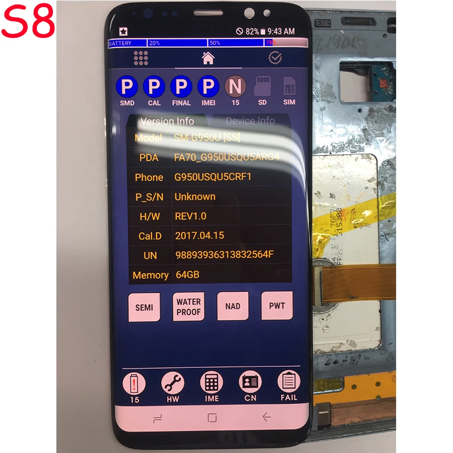 Сменный экран для Galaxy S8 SAMSUNG G950F Samsung Plus G955 красный с эффектом затемнения|screen
