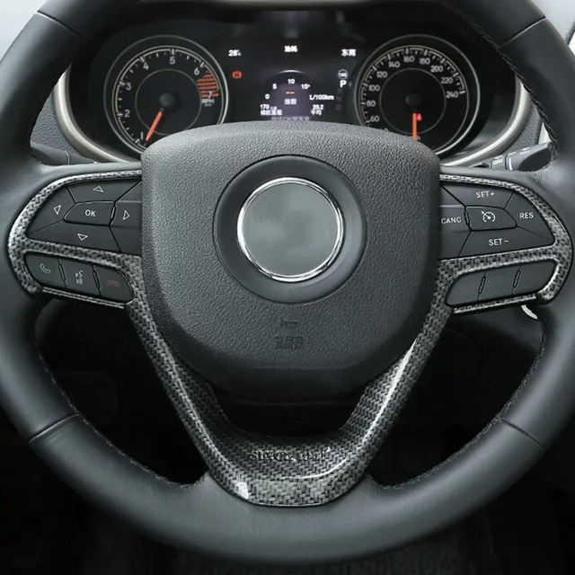 Для Jeep Cherokee KL аксессуары 2014/15/16/17/18 ABS Матовый/углеродного волокна рулевого колеса
