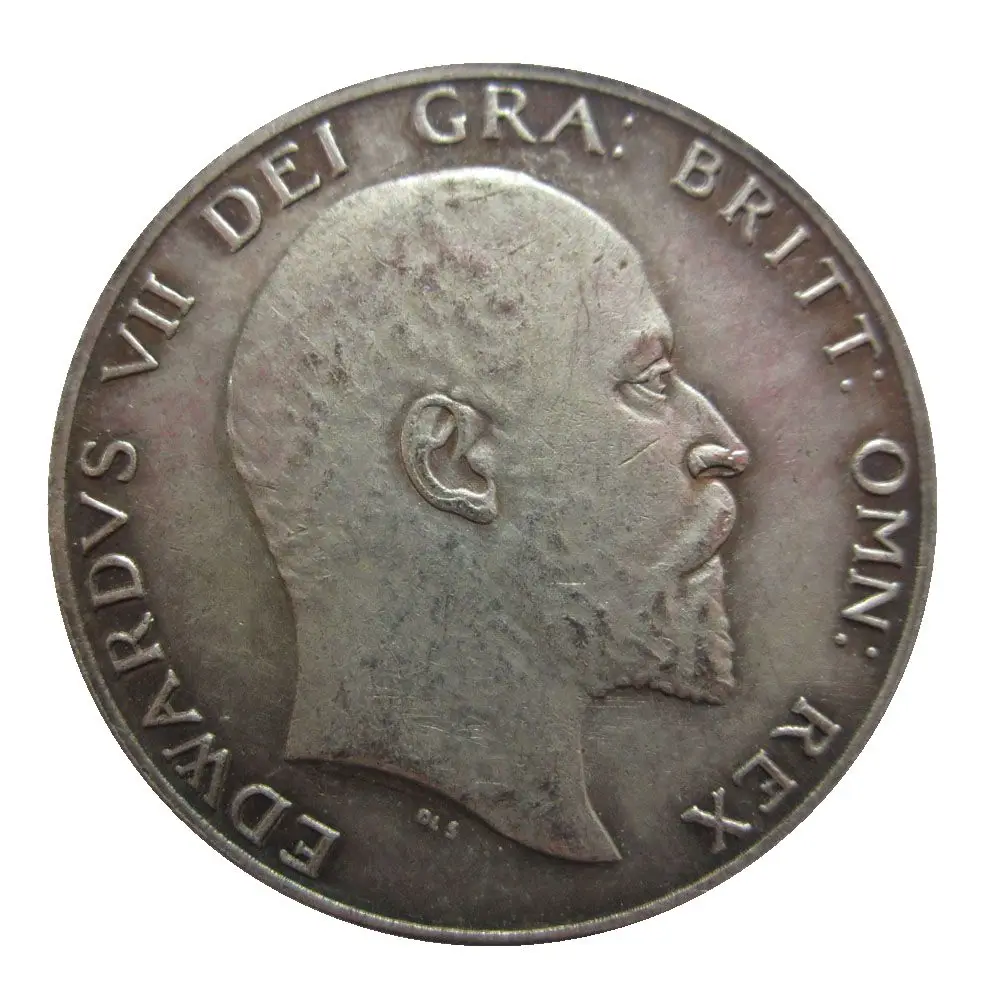Дата 1903 1904 1909 Великобритания 1/2 Корона-Эдварда VII копия монет
