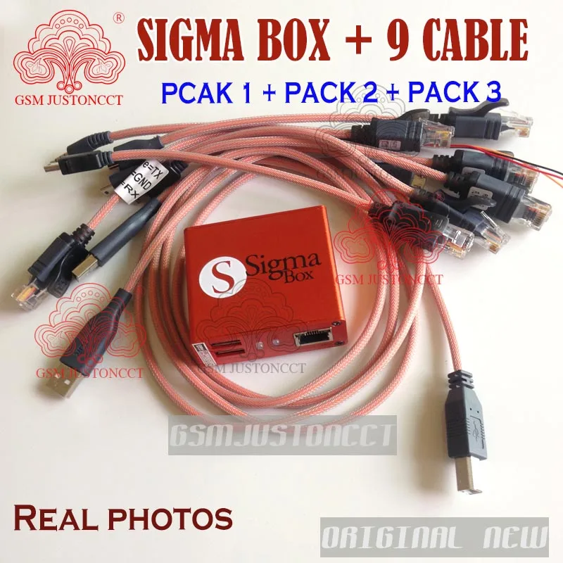 2018 оригинальная новая коробка Sigma с 9 набором кабелей + Pack 1 2 3 активации | Мобильные