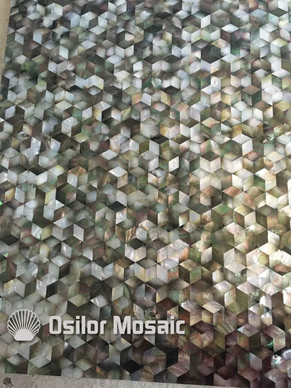 Натуральный черный цвет треугольный узор 100% Морская раковина черная