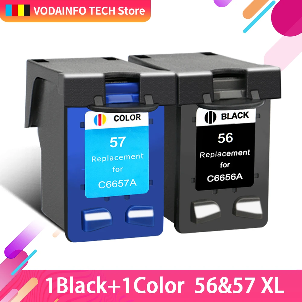 

56 57 XL Ink Cartridge Replacement For HP56 C6656a For HP Deskjet F4180 5150 450CI 5550 5650 9650 PSC 1315 2110 2210 Printer